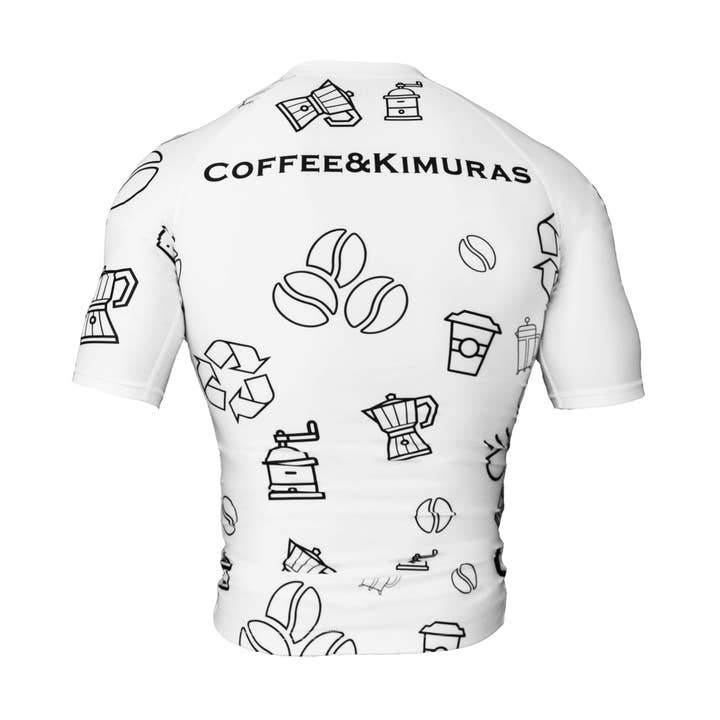 Rashguard a manica corta Doodle per la vendita all'ingrosso da parte di COFFEE&KIMURAS