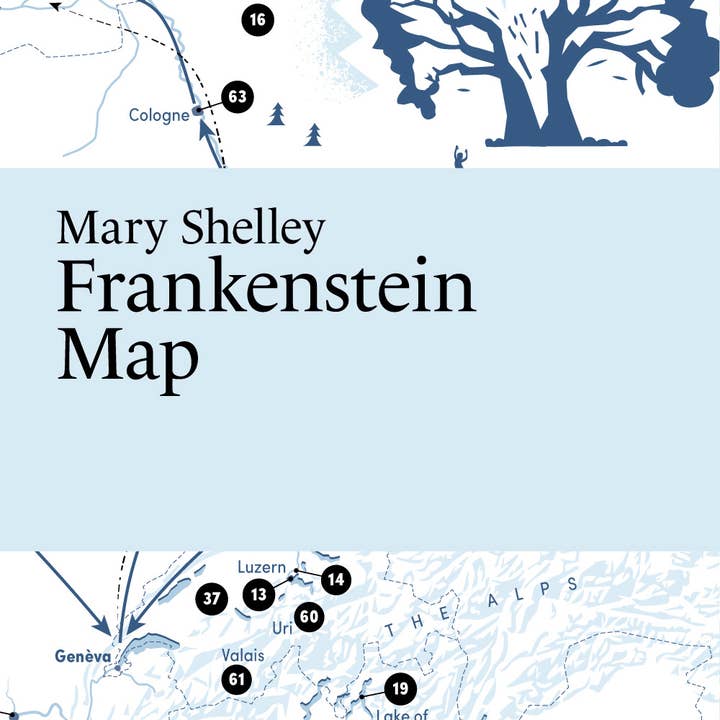 SCB - Vente Poster - Carte Mary Shelley : Frankenstein