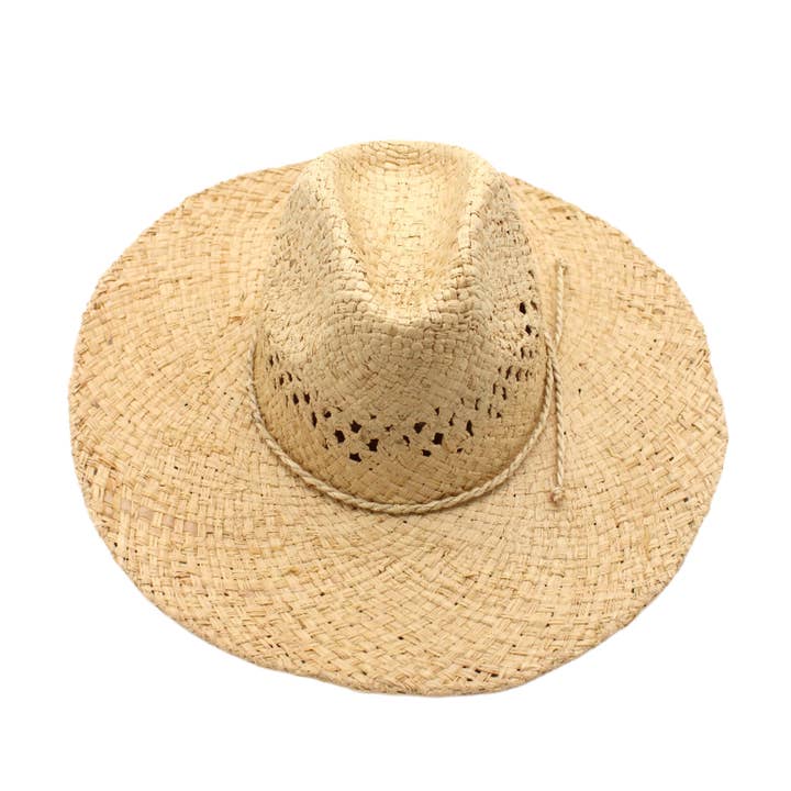 Shebobo - Wholesale Straw Hat - Women's - Macho 3.5" Brim Unisex Straw Cowboy Hat with Adjustable Edge2