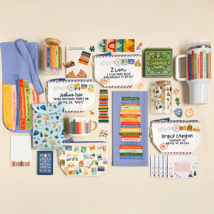 Pippi Post - Wholesale Sticker - National Parks Book Stack Decal Sticker