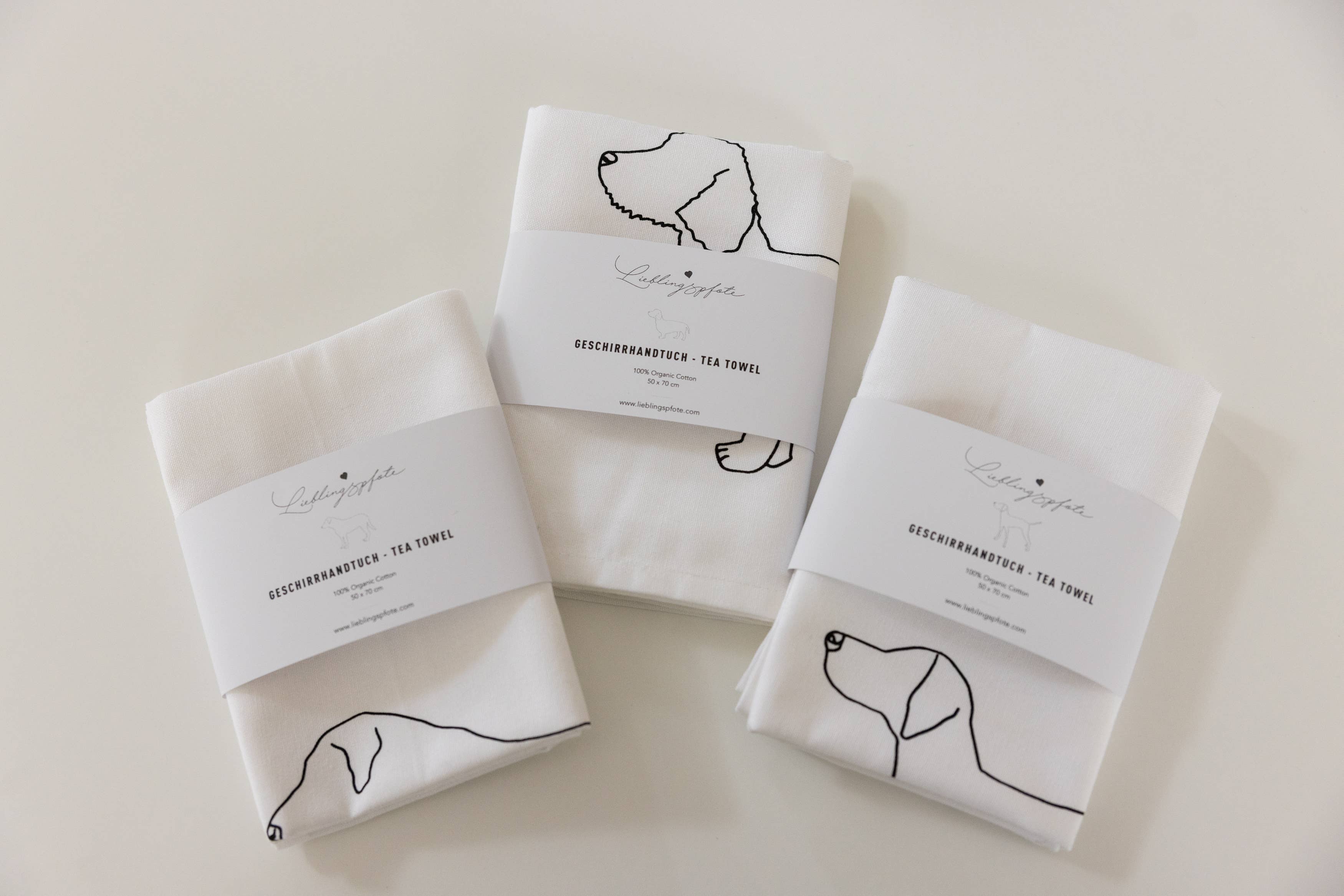 Lieblingspfote - Venta al por mayor Paño de cocina - Paño de cocina blanco con diseño de Vizsla2