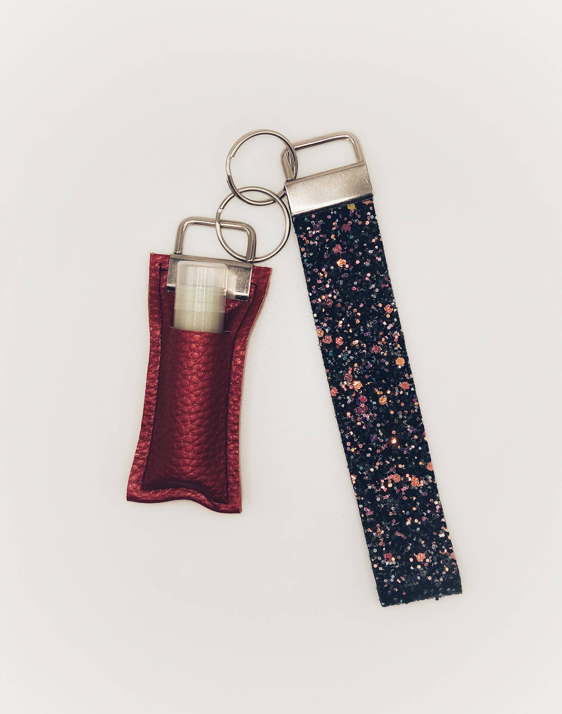 KSS Made - Handmade Keychain Wristlets – Engroshandel Nøglering - Dame – Sparkles nøglering Wristlet og Chapstick Holder Sæt0