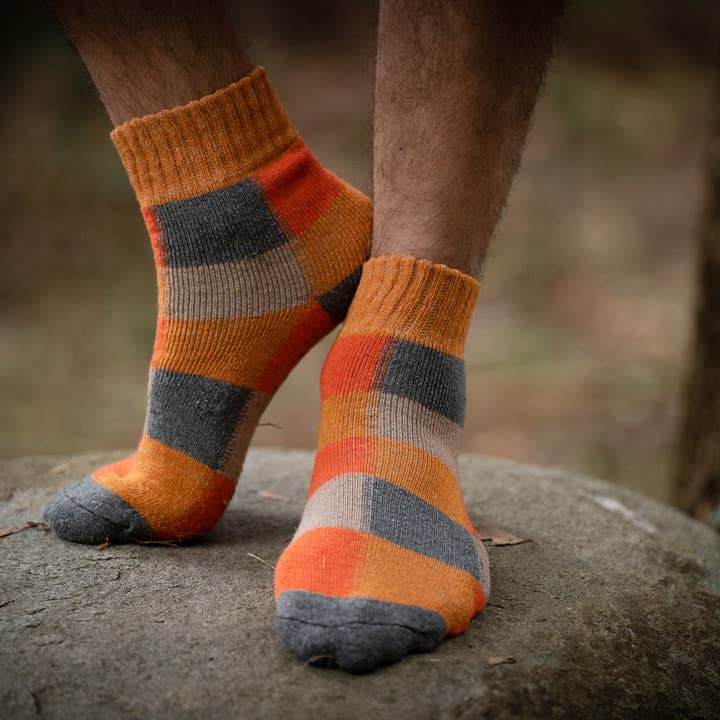 Arya Clothing - Wholesale Socks – Women's - Organic Wool Socks - Orange5