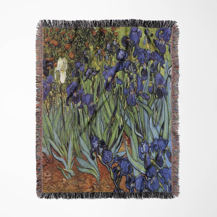 3dRose - Vendita all'ingrosso Plaid - 3dRose, Van Gogh Iris, Coperta0