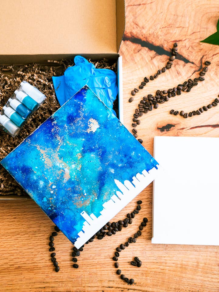 Kit d'encre à alcool DIY Skyline pour la vente par Expressive Art and Design