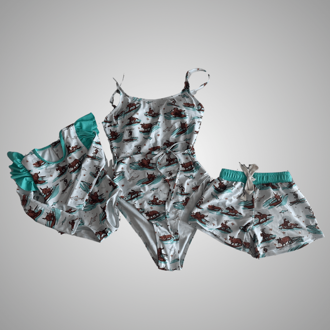 Cowpuncher Babe - Wholesale Swim Shorts - Kids - LIL COWPOKE SWIM TRUNKS2