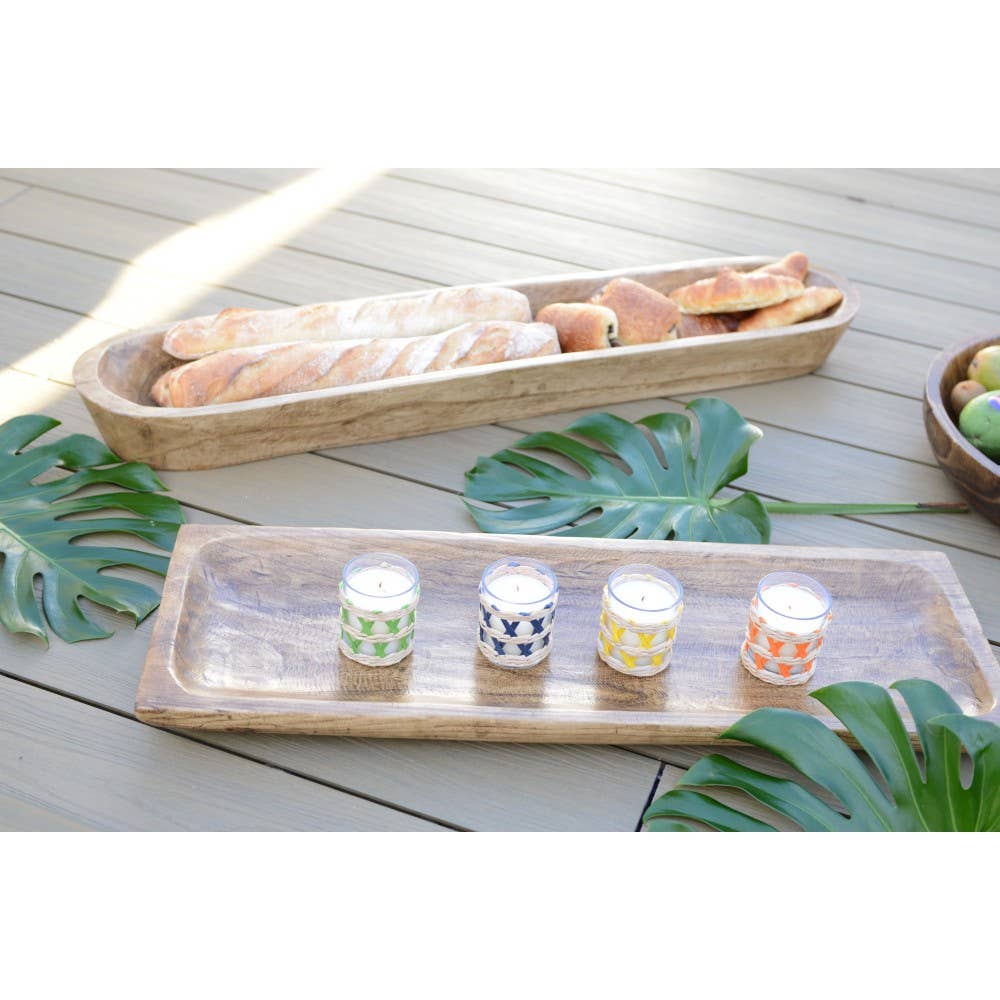 AULICA – Großhandel Deko-Tablett – Dekoratives hölzernes Tablett 80 x 28 x 4,5 cm3