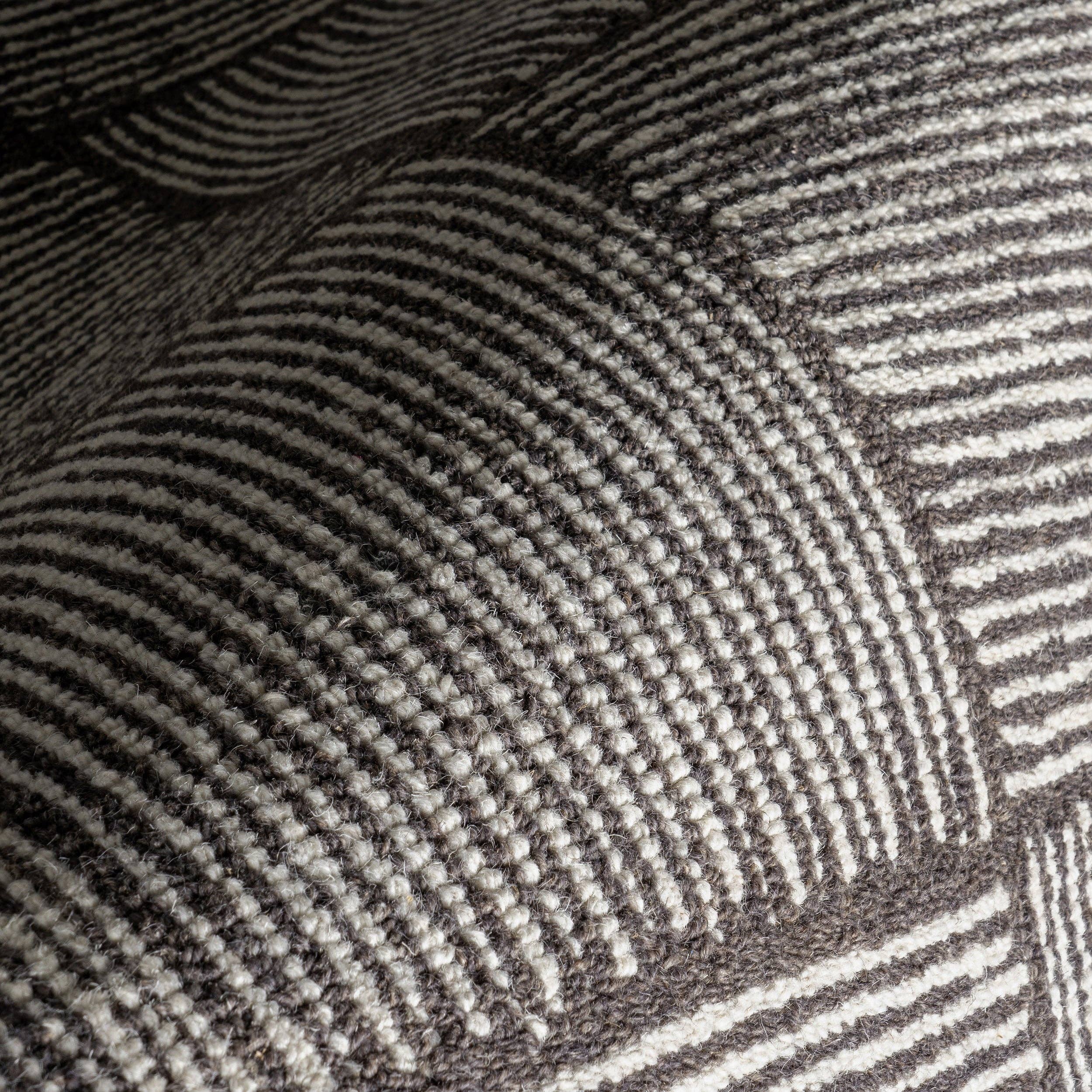 Dark Brown Milo Tiled Wool Area Rug for wholesale on Faire4