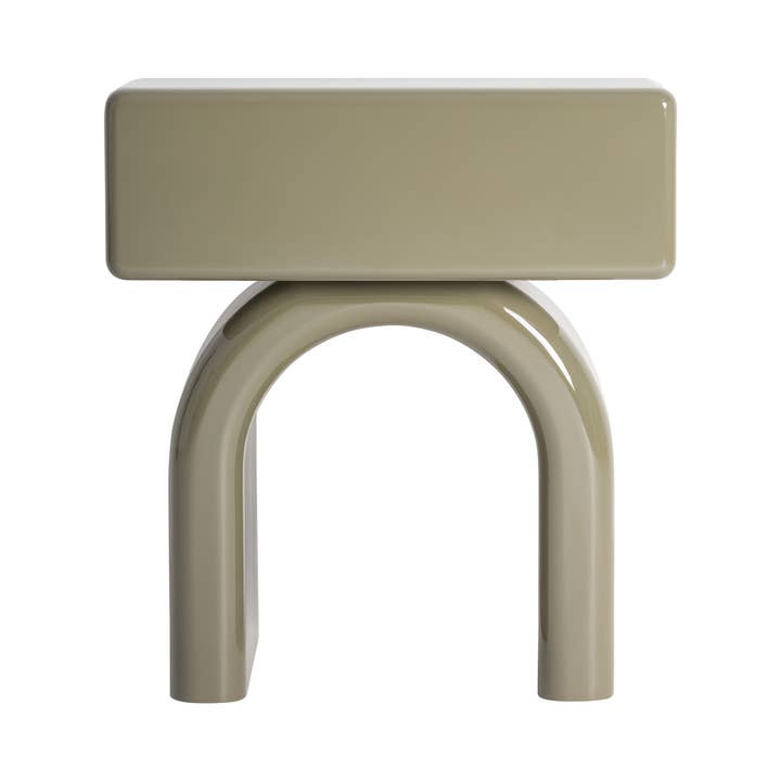 Comodino in legno dm verde lucido 50x41x57 cm per la vendita all'ingrosso da parte di Kodu