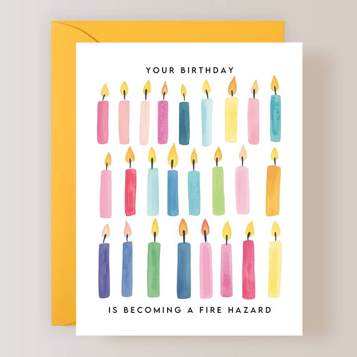 Funny Birthday Card, Getting Old Birthday Card for wholesale by Firefly Paper Studio, LLC