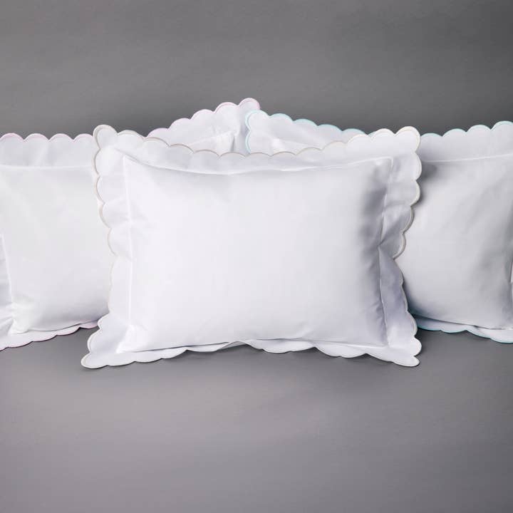 Edward Boutross - Wholesale Bedding Pillowcase/Sham - Double Thick Scalloped Baby/Boudoir Pillow Shams