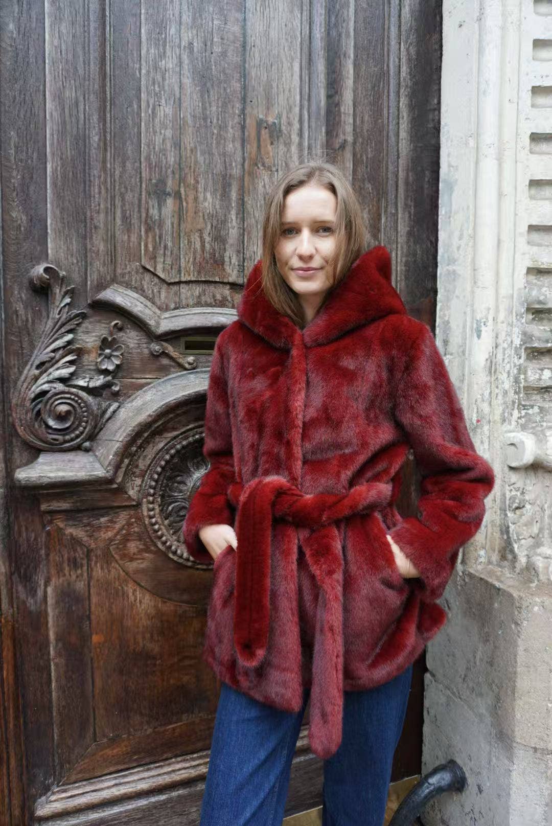 CIAO MILANO - Wholesale Fur/Faux Fur Coat - Women's - 284013 Cozy Hooded Coat6