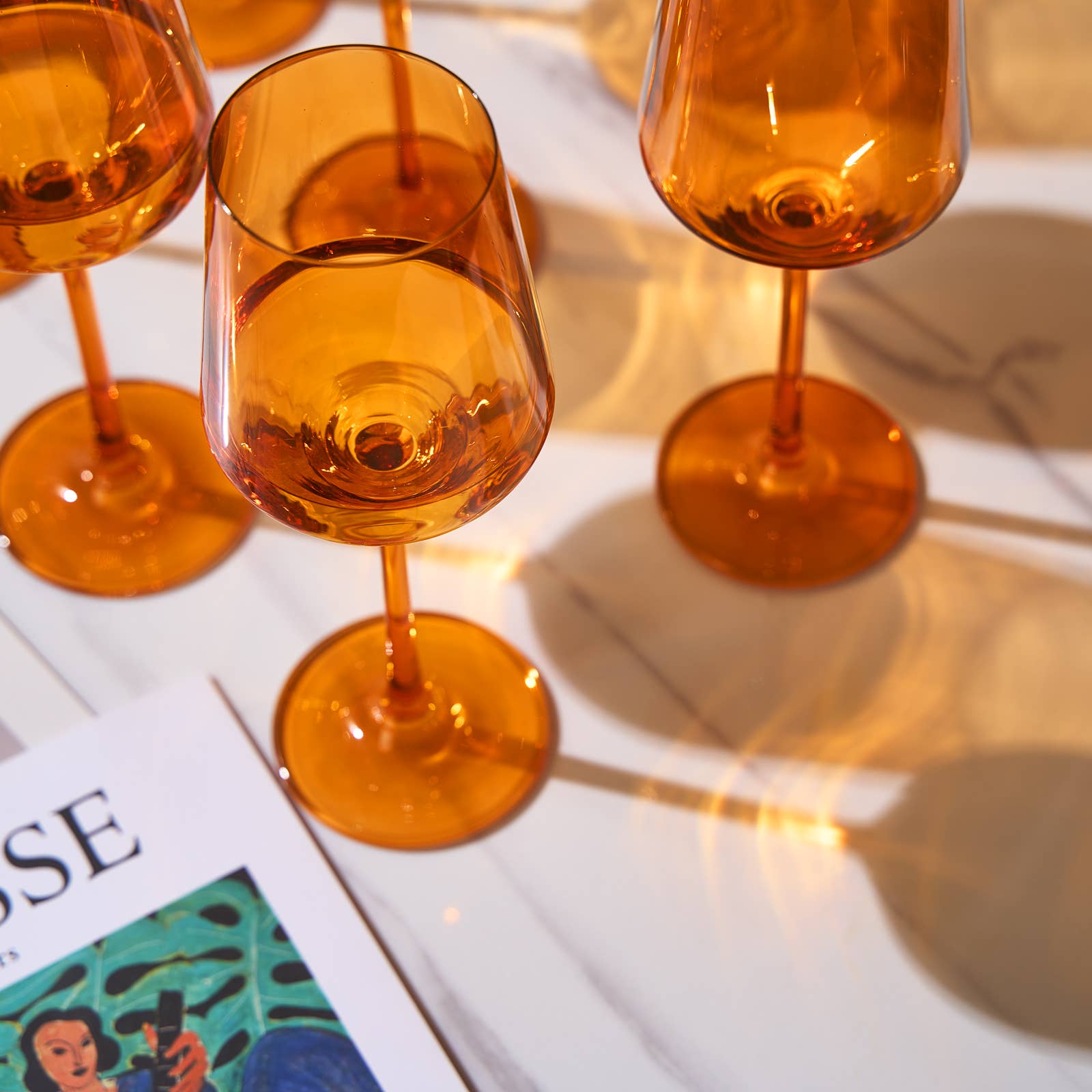 The Wine Savant /  Khen Glassware – Engroshandel Vinglas – Italiensk stil farvet vinglas sæt med 6 glas à 355 ml3