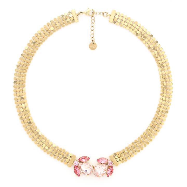 Irene Crystallized Drop Necklace for wholesale by ELKA LONDON