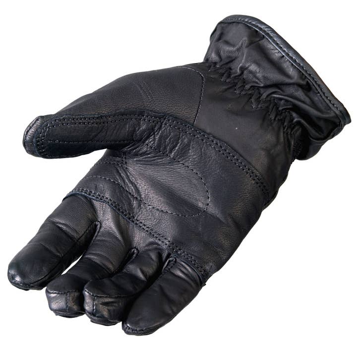 BLK Hot Leathers GVM1002 Ribbed Knuckles Unlined Leather Glove for wholesale on Faire2