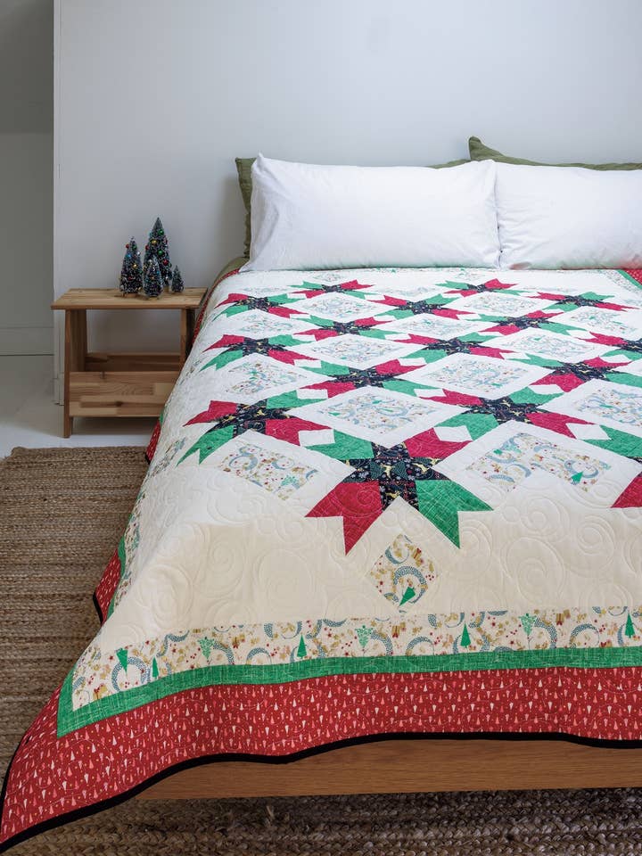 Happy Holidays Throw Quilt Mønster for engroshandel hos PhoebeMoon Designs