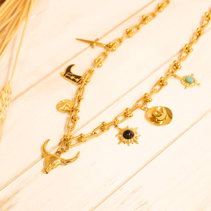 WJW - Vendita all'ingrosso Ciondolo/pendente - Ciondolo a forma di toro in acciaio inossidabile PVD oro 18 carati14