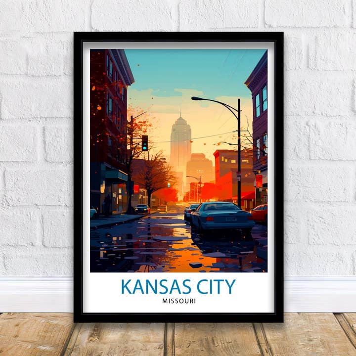 Kansas City Missouri Travel Poster Kansas City for wholesale by InkNPrintz