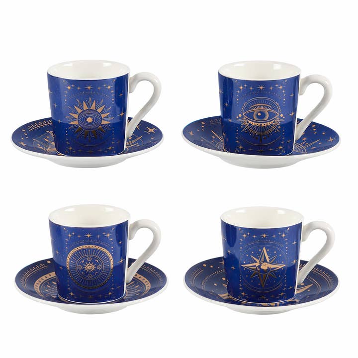 AULICA - Wholesale Coffee/Tea Cup - Astres cups and saucers - set of 4