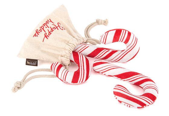 In Vogue Pets – wholesale Pet plush toy – Dog – Christmas Candy Canes Plush Toy2