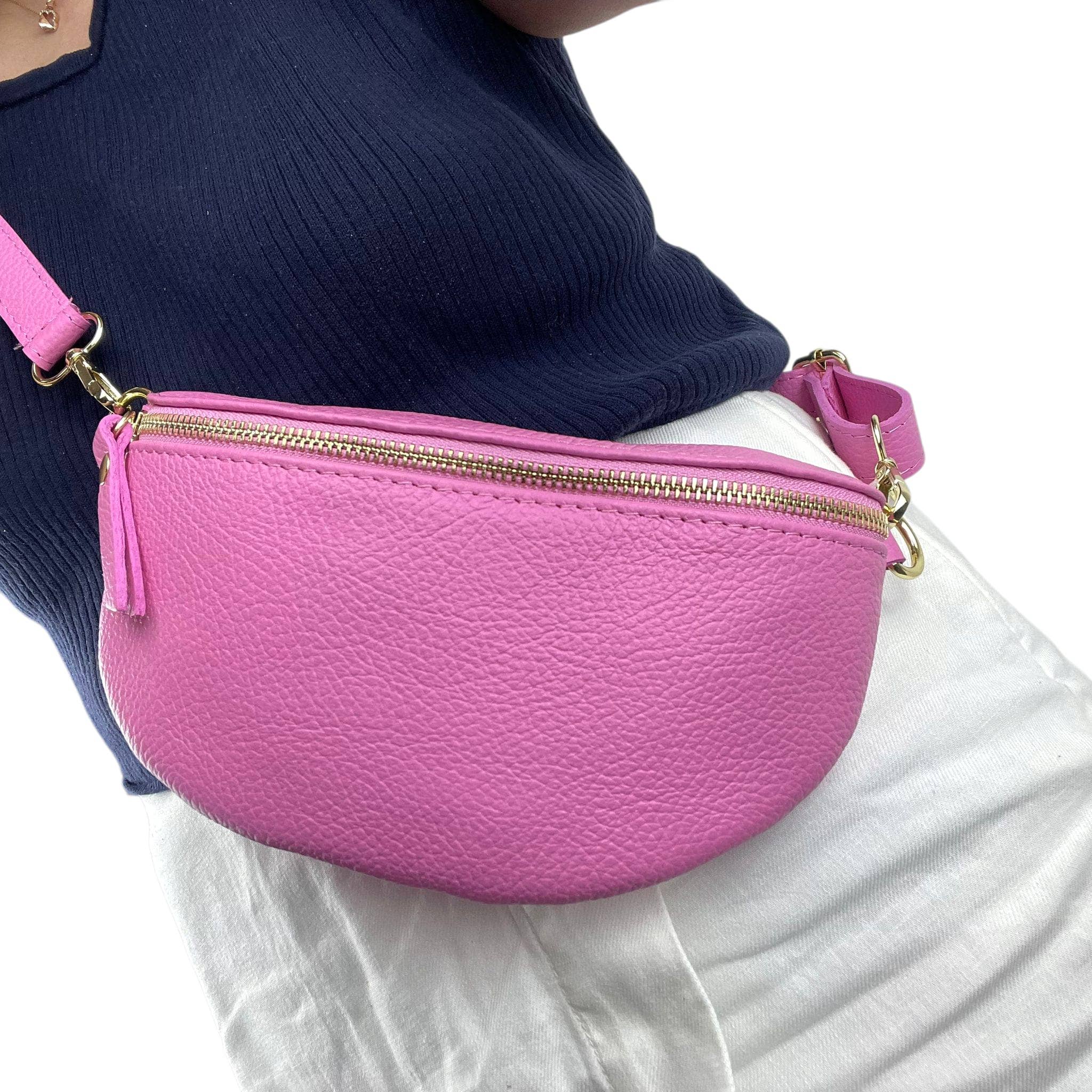Chenson & Gorett - Vente Sac ceinture – femme - Sac banane compact en cuir italien pour femme. Promotion en ligne.15
