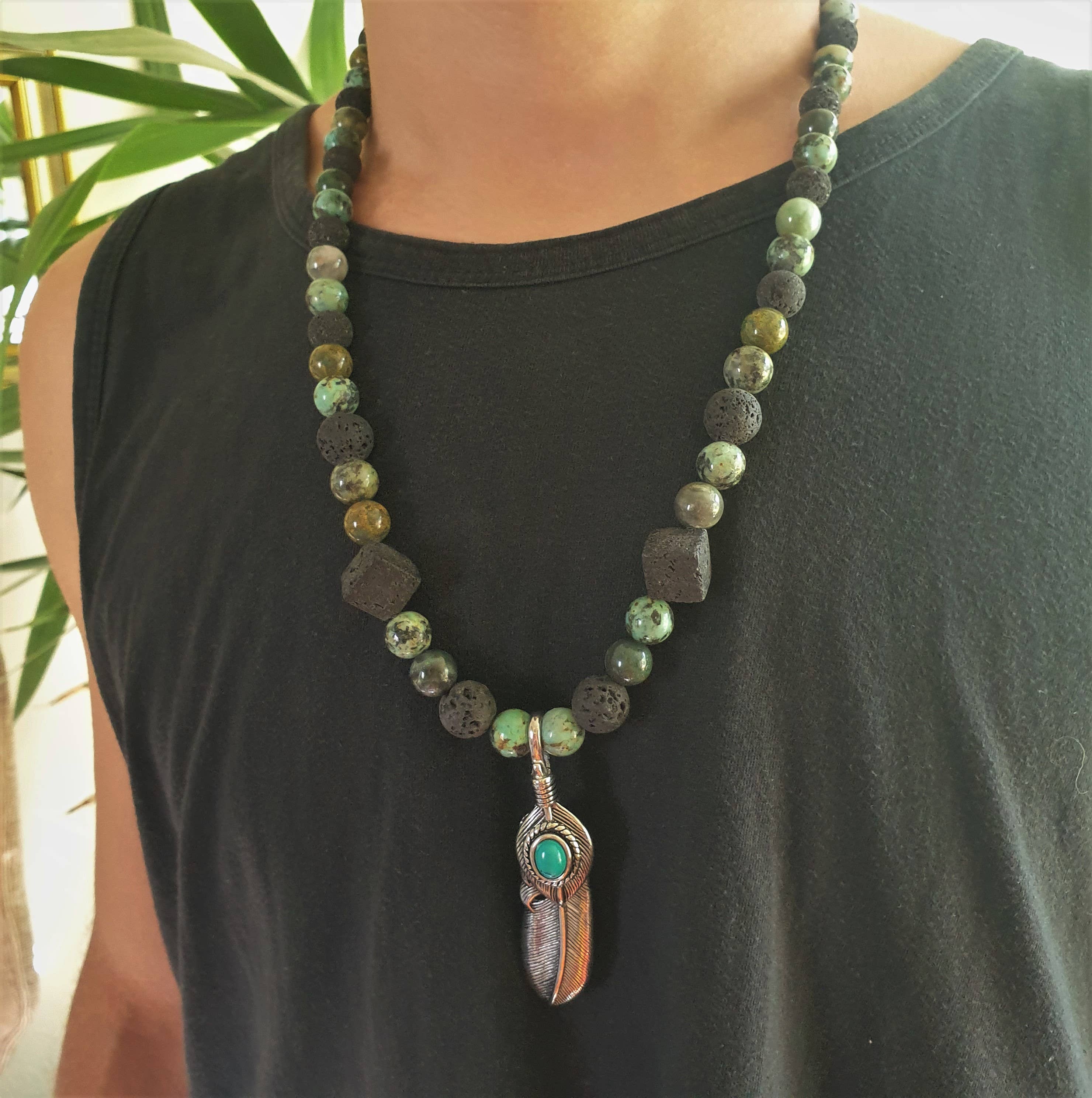 Lapiseum - Wholesale Beaded/Pearl Necklace - Indian Dreams men's necklace2