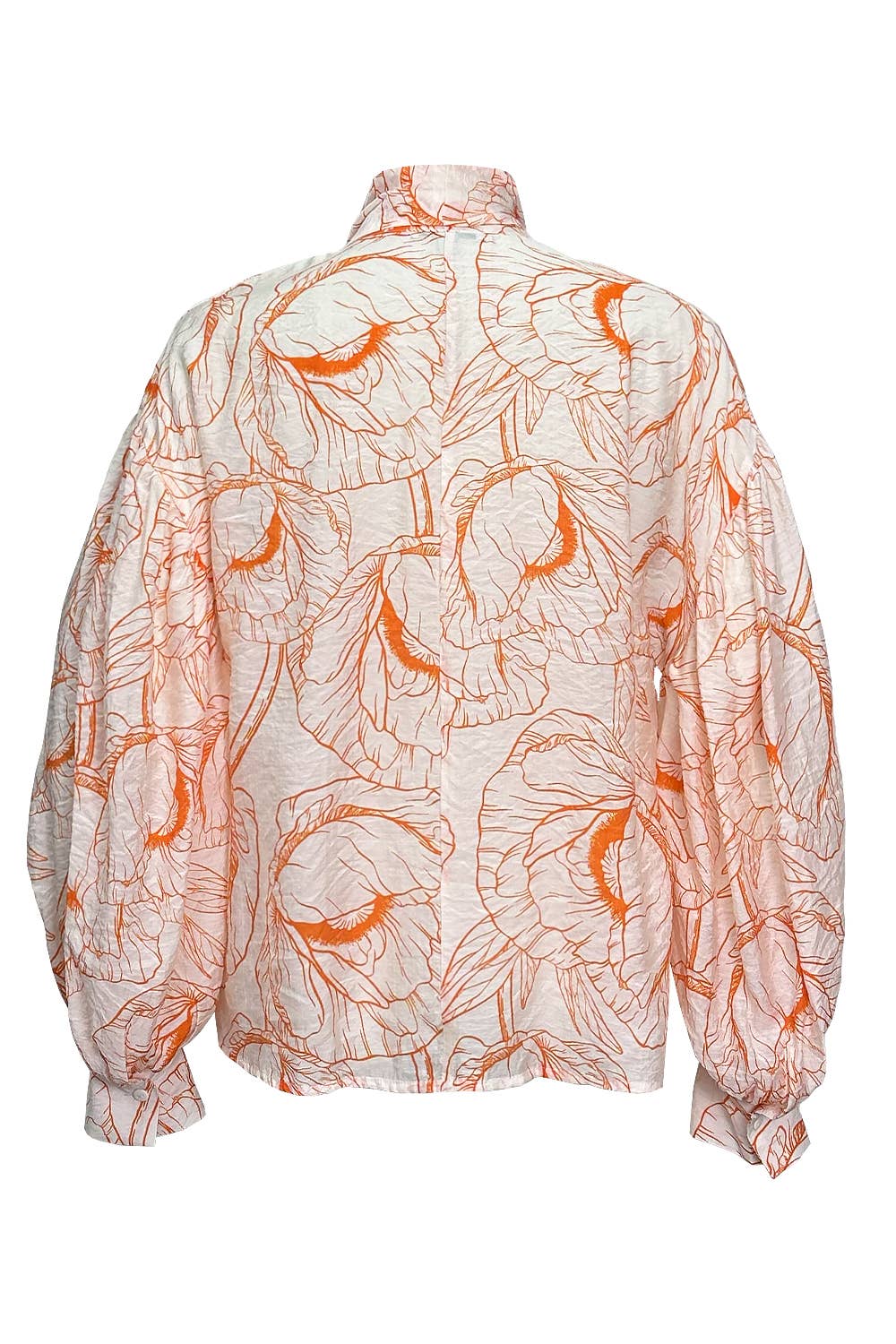 Her Bottari – Großhandel Bluse – Damen – BT6097_Bluse mit Blumenmuster, Ballonärmeln und Schleifenkragen12