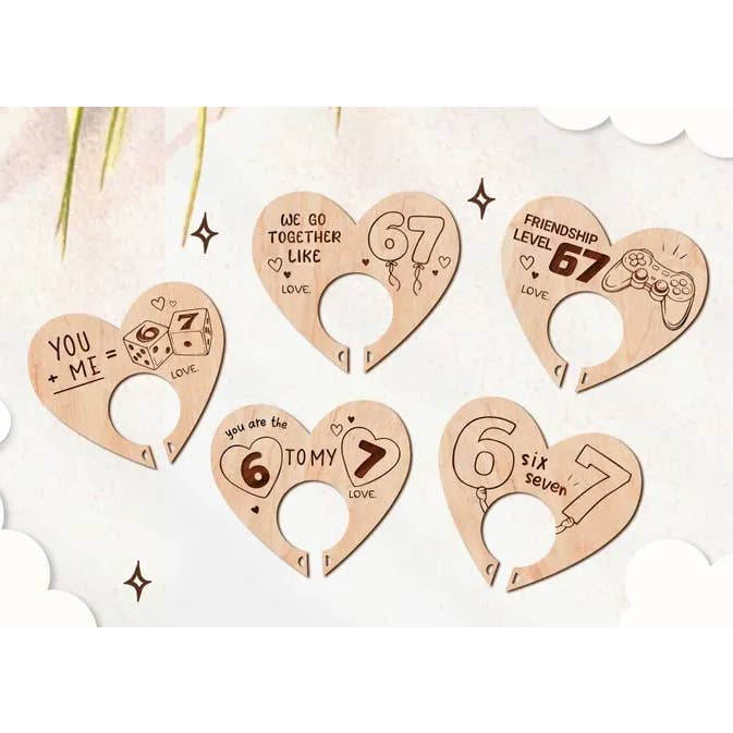 Valentine's Class Gift 6 7 Lollipop Holder Wood 5 Pc Set for wholesale by Finding Farmhouse Crafts & More