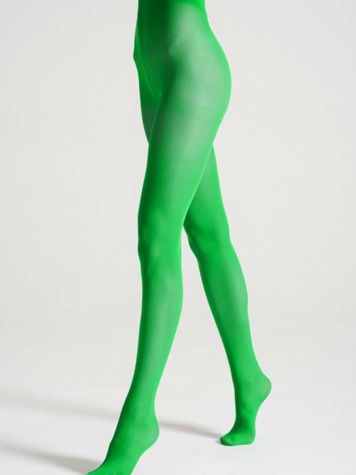 STIINA ELECTRIC GREEN 40DEN green tights for wholesale by Sokisahtel I BestSockDrawer