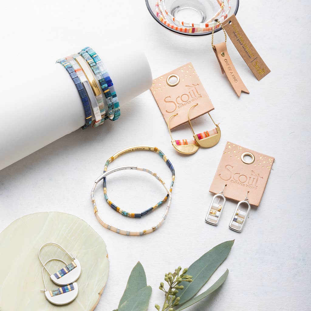 Scout Curated Wears - Wholesale Beaded Bracelet - Good Karma Miyuki Bracelet | Just Breathe - Turq/Green/S5
