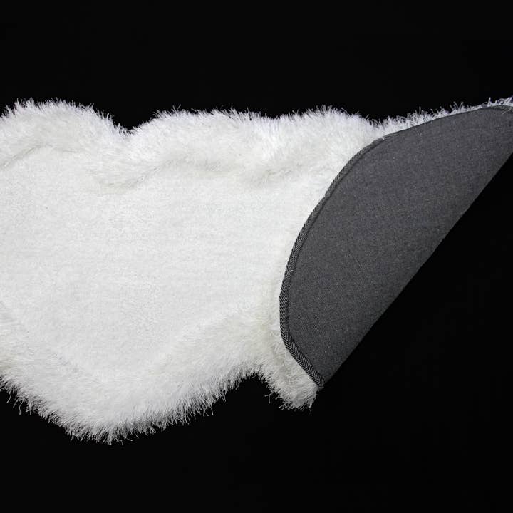 Amazing Rugs - Wholesale Area Rug - Double Heart Shape Hand Tufted 4-inch Thick Shag Area Rug5
