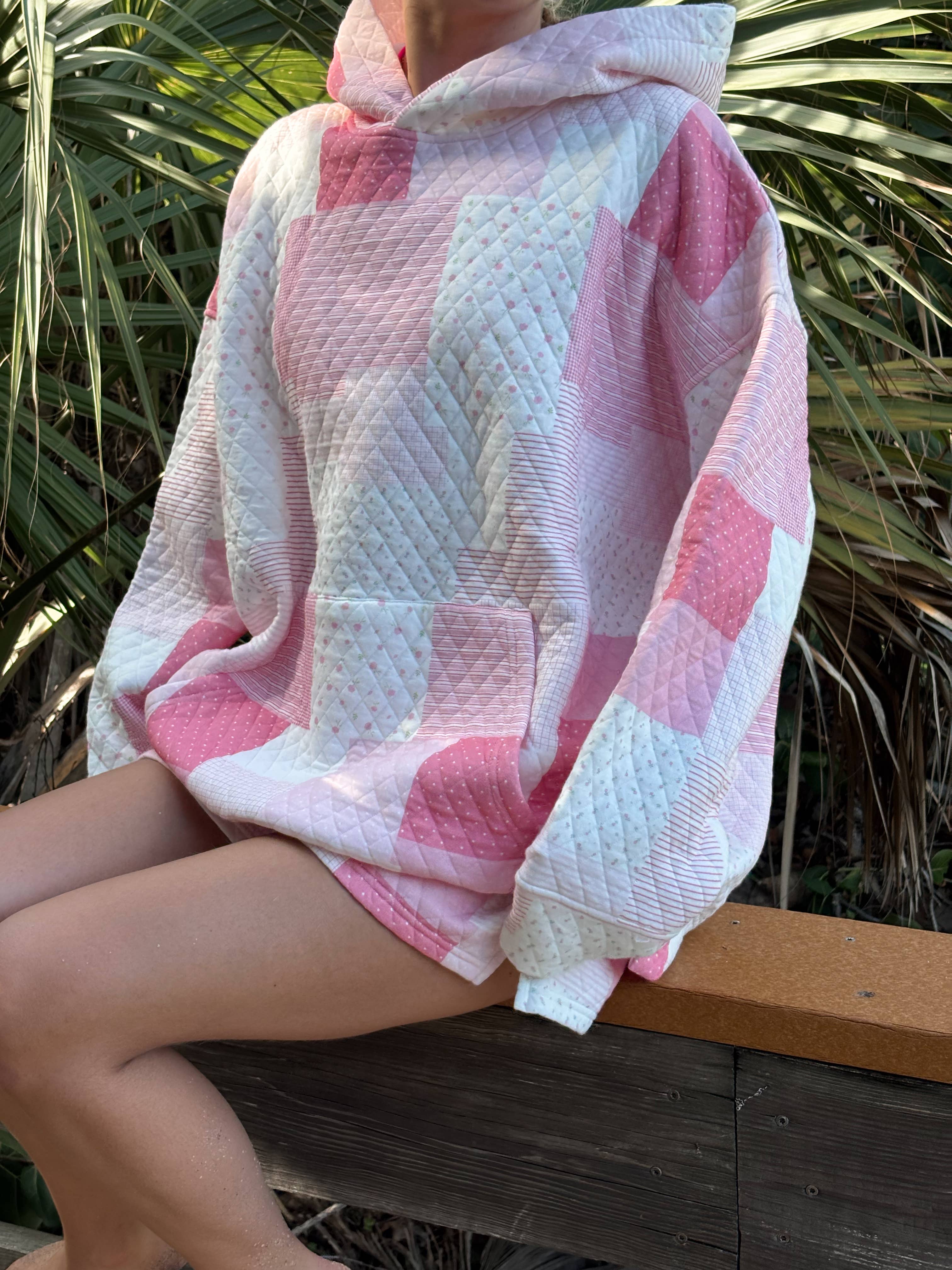 Sunkissed Coconut - Wholesale Hoodie - Women's - Margo Quilted Patchwork Hoodie19