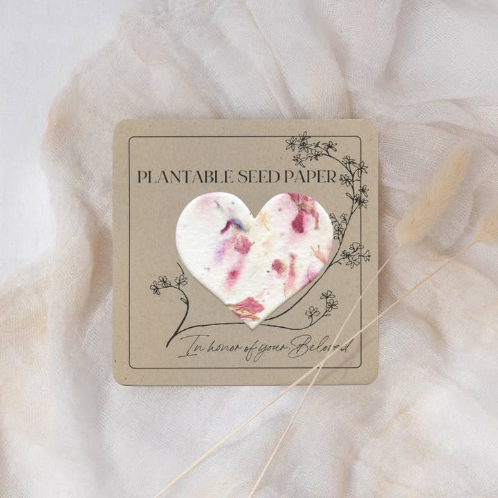 A Touch of Moxy – wholesale Sympathy card – Plantable Seed Paper (Sunset) - Memorial, Sympathy, Tribute
