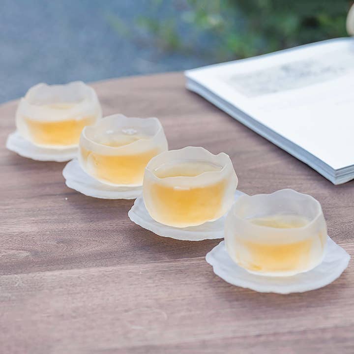 MinoCraft - Wholesale Coffee/Tea Cup - Glass tea cup - "First Snow"5