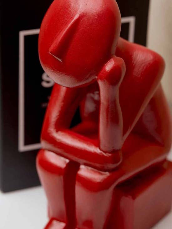 Bogstøtte Tænkende Mand Græsk Kykladisk Idol Skulptur 22,5 cm for engroshandel hos Art Culture Deco