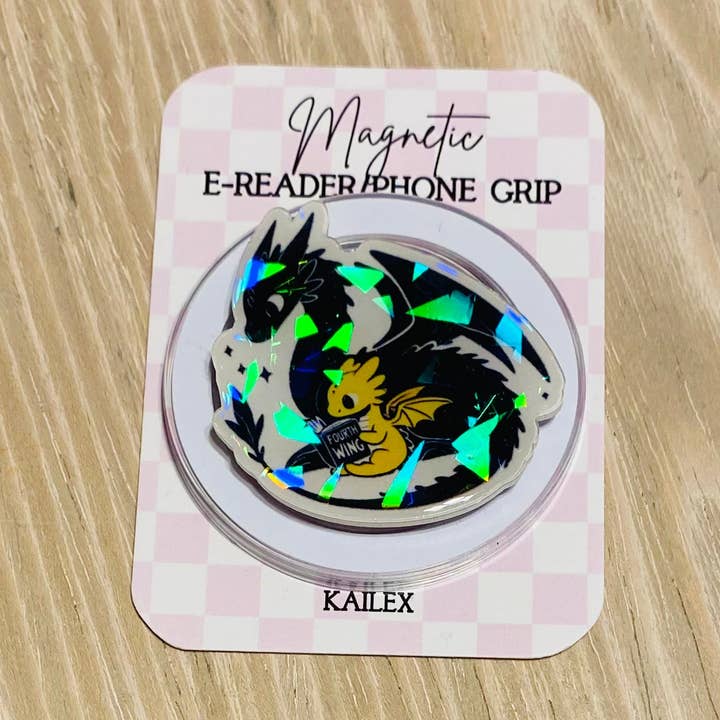 Holographic Dragons E-Reader, Phone Grip for all Devices - Magnetic for wholesale by Kailex Boutique Wholesale