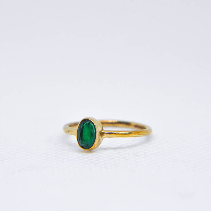 Zumki - Wholesale Single Stone/Solitaire Ring - Simple and Minimal Natural Gemstone Silver and Brass Ring14