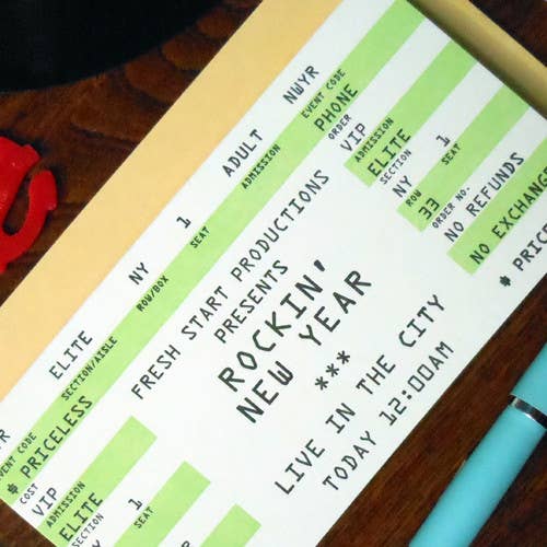 Nyår Rock Biljettpaket/6 för wholesale av a. favorite design