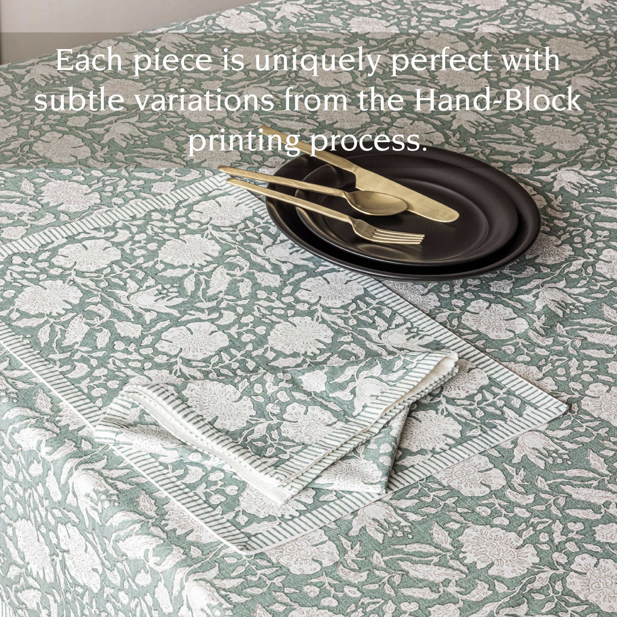 over&back - Wholesale Placemat - Artisan Hand-Blocked Placemats – 100% Cotton – Set of 452