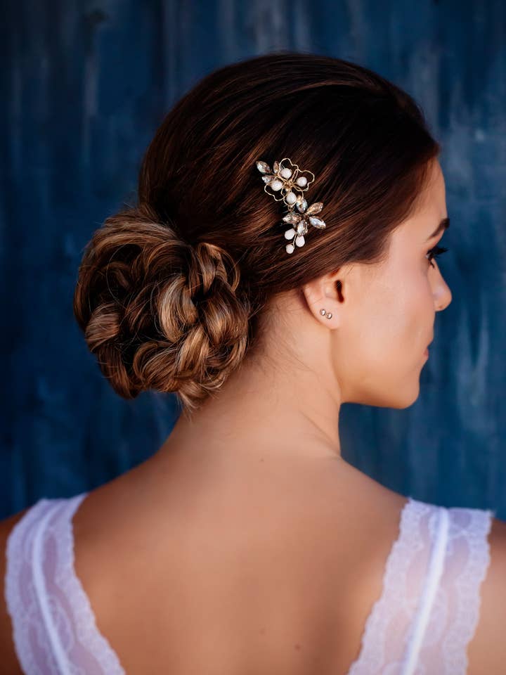 Petite Bridal Hair Comb for wholesale by Julia Key's Designs