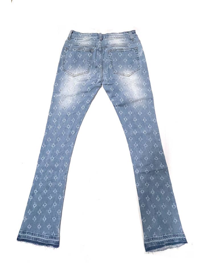Cooper 9 - Wholesale Jeans - Men's - 504 Typer Stack Jeans Mid Wash