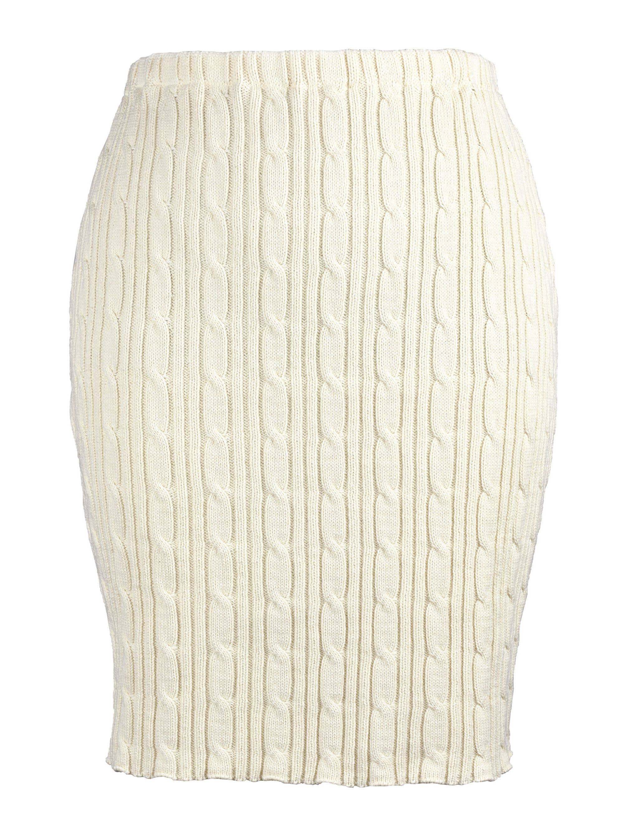 Green 3 – Engroshandel Nederdel - Dame – Dame Spring Vægt Bomuld Sweater Strik Nederdel Natur3