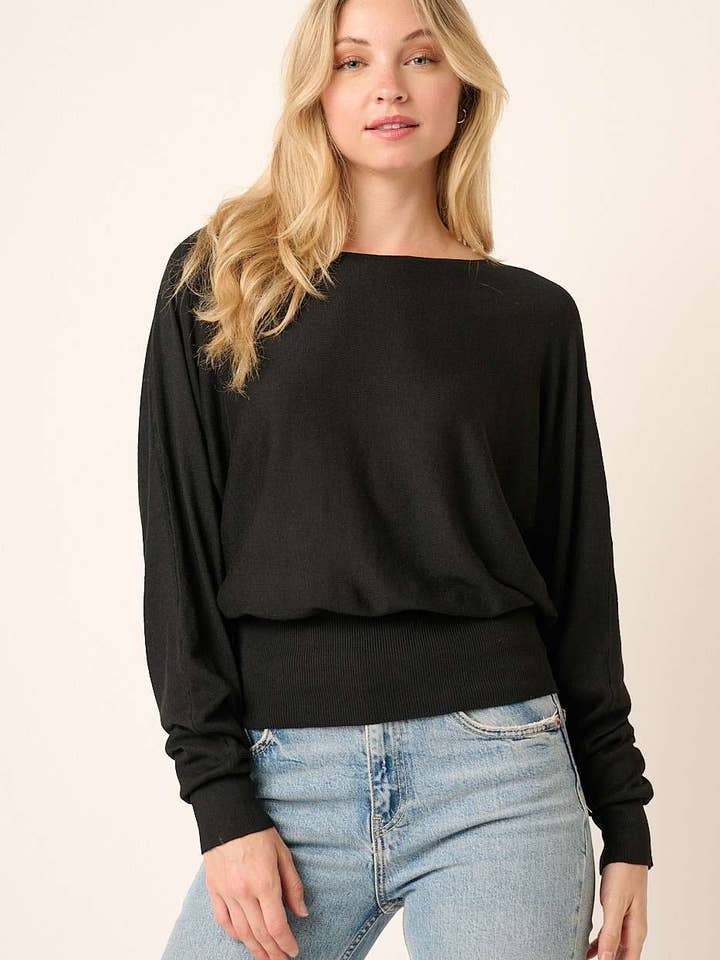 SWEATSHIRT MIT DOLMANÄRMELN UND U-BOOT-AUSSCHNITT für den Großhandel von mittoshop