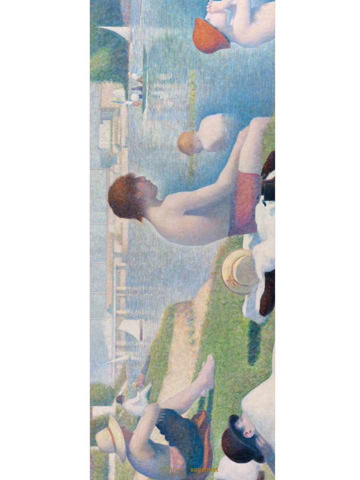 Bathers at Asnières by Georges Seurat - PU Travel Yoga Mat (1.5MM) for wholesale by Sugarmat