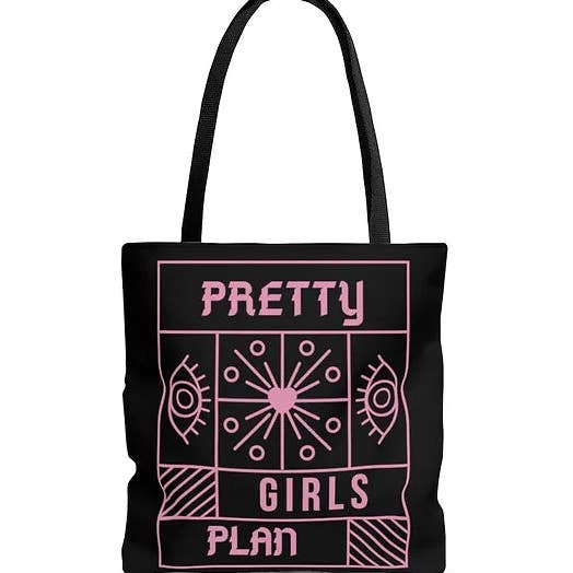 Pretty Girls Plan Tote Bag for wholesale by Girlfriends Ink
