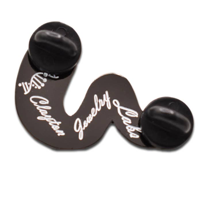 Cartoon Earthworm Hard Enamel Pin for wholesale by Clayton Jewelry Labs