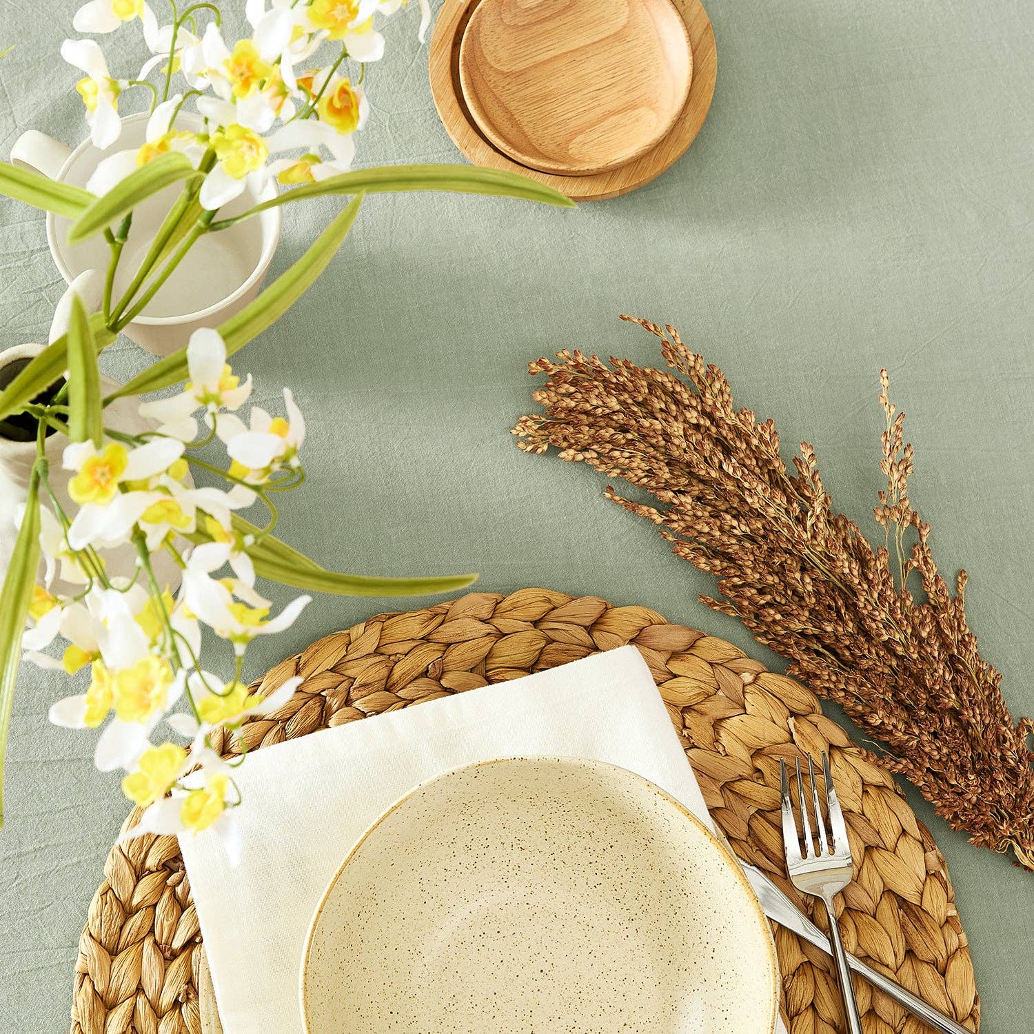 Monday Moose - Wholesale Tablecloth - Corcovado Tablecloth (Sage Green)9