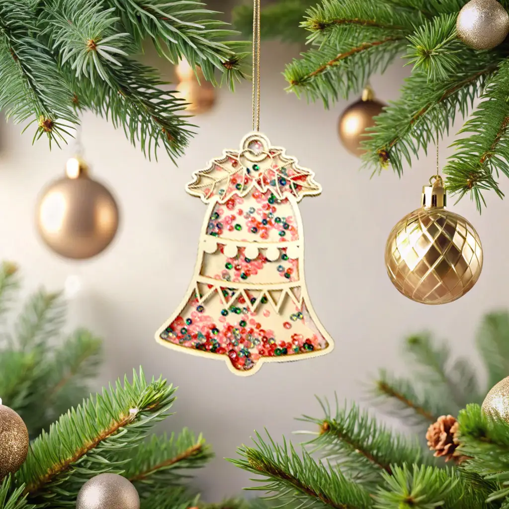 CrafTreat - Wholesale Ornament - CrafTreat 3D Shaker Chipboard - Bell0