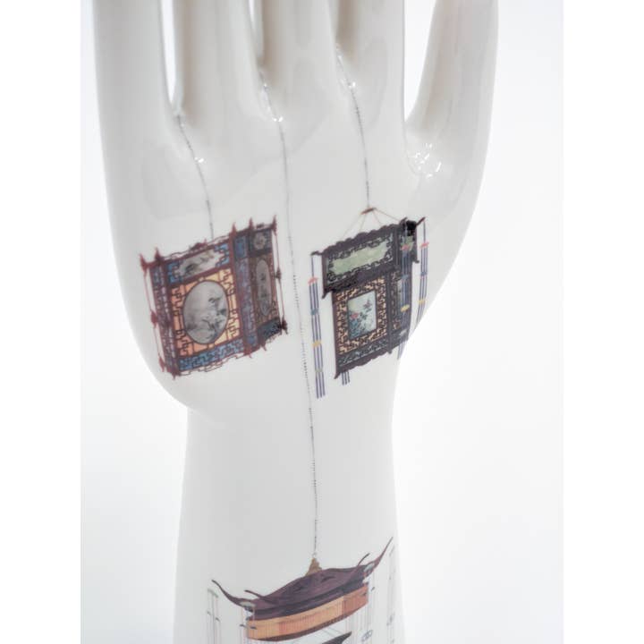 Vito Nesta Grand Tour - Wholesale Decorative Tabletop Object - Anatomical, porcelain hand decorated with Chinese lanterns6