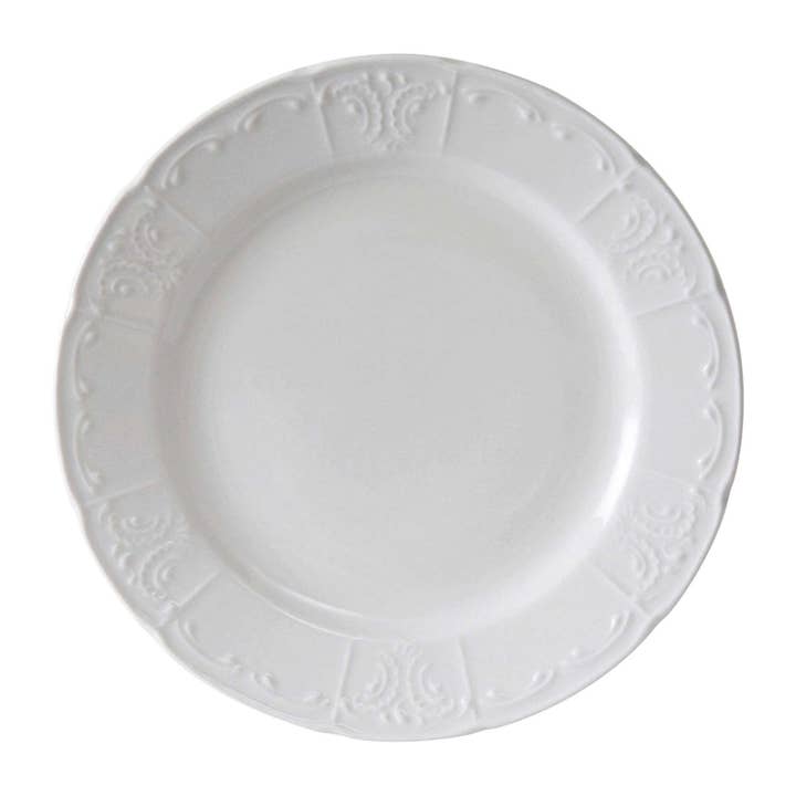 Embossed Ceramic Plate, 9.75" for wholesale by Tuxton Home